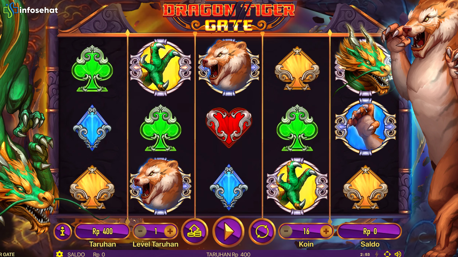 Auto Cuan Maksimal dari Slot Online Dragon Tiger Gate Hari Ini